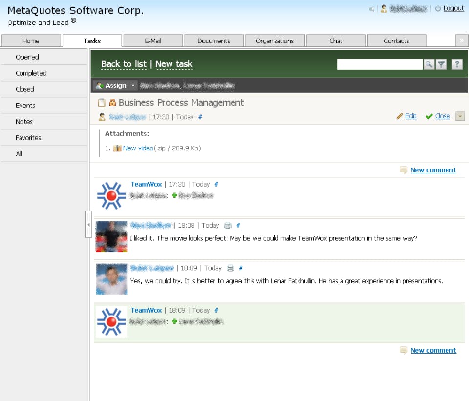 TeamWox Screenshot 3