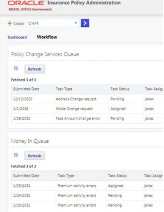Oracle Insurance Screenshot 1
