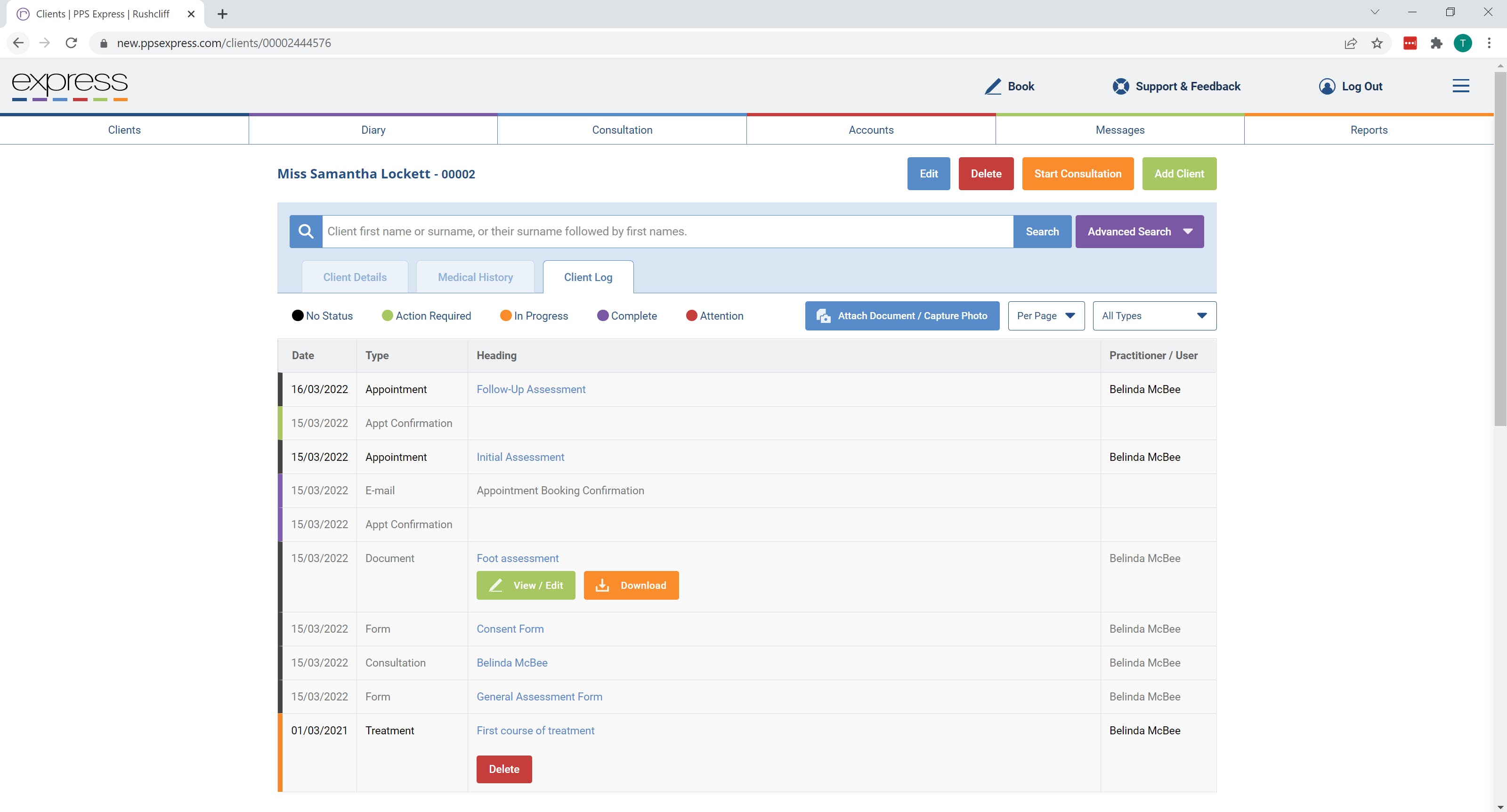 Private Practice Software Screenshot 2