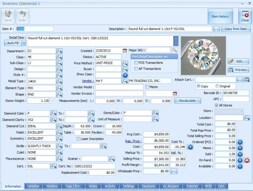 JewelMate Enterprise Retail Screenshot 1