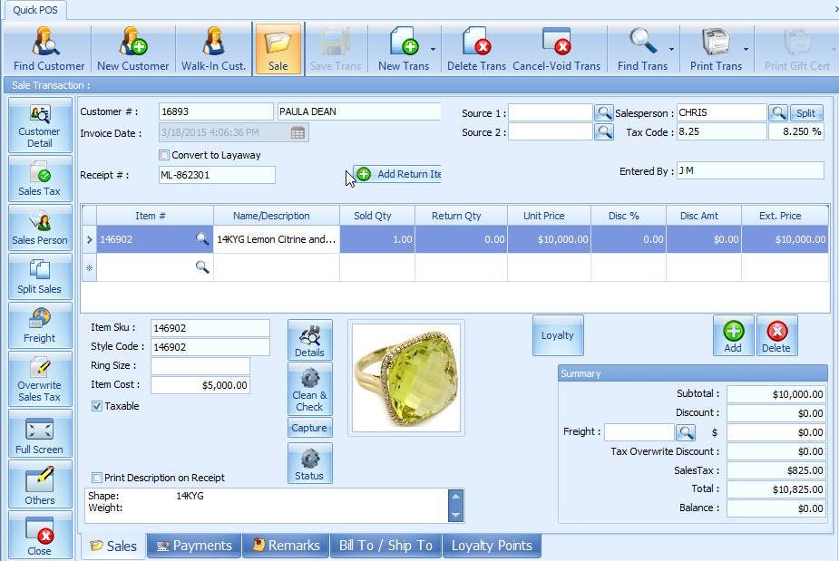 JewelMate Enterprise Retail Screenshot 3