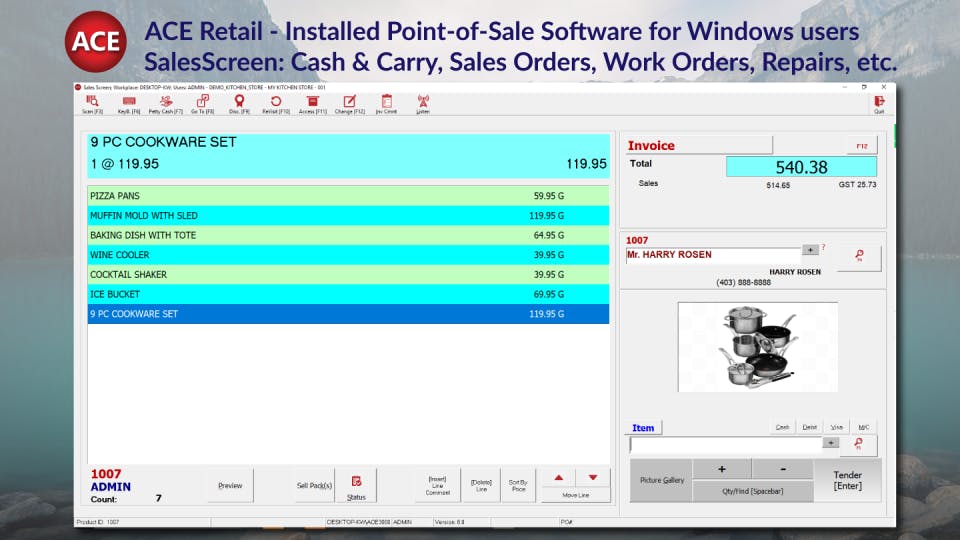 ACE Retail POS Screenshot 1