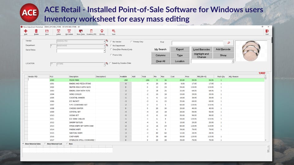 ACE Retail POS Screenshot 2