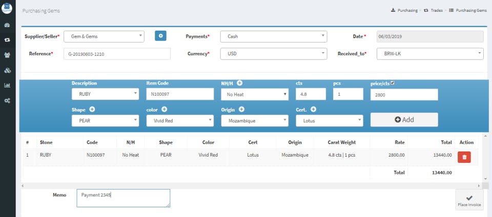 Gem Merchant System Screenshot 2