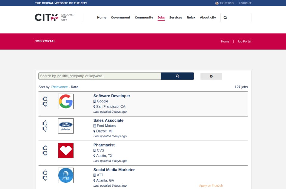 TrueJob Screenshot 1