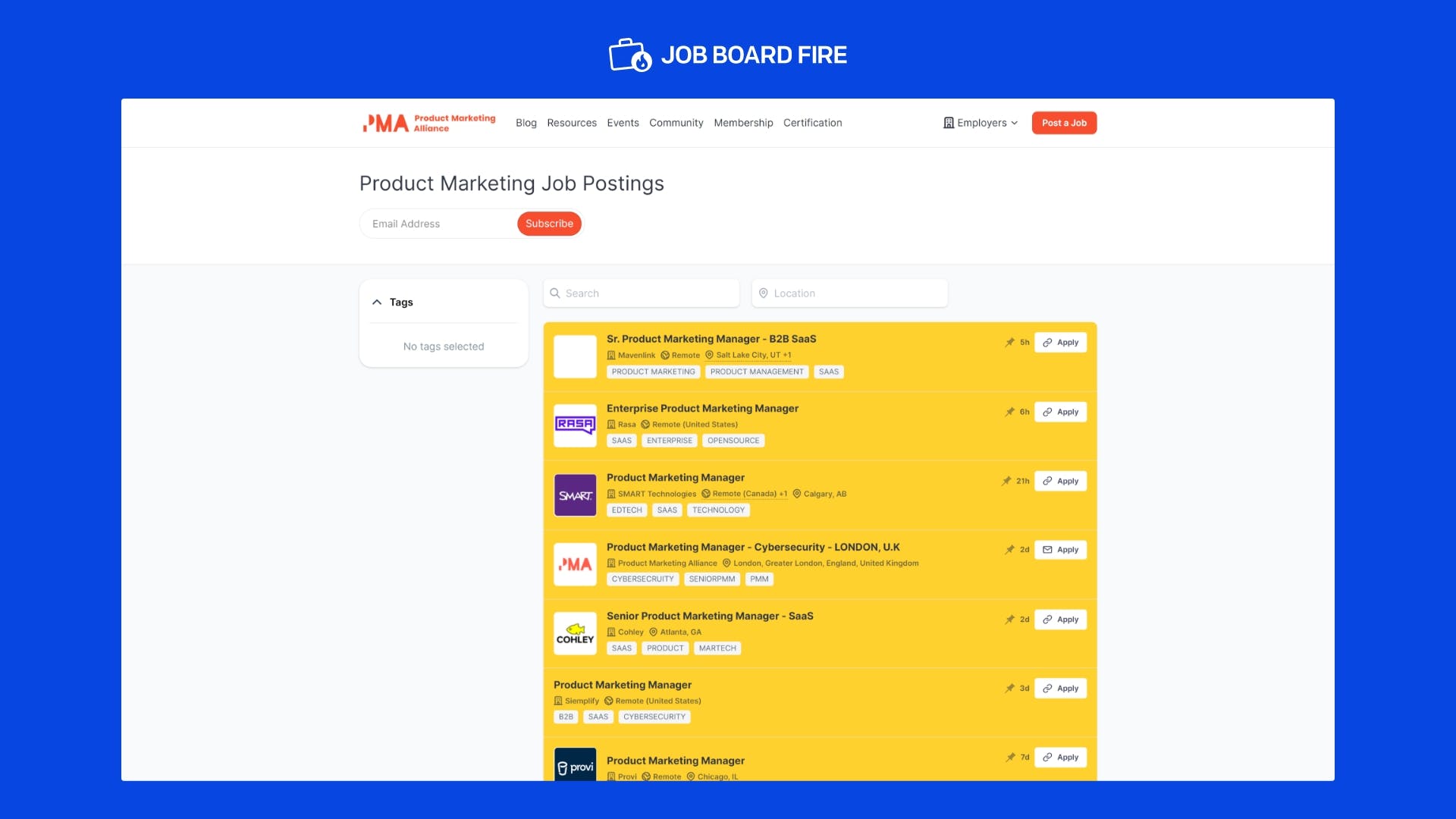 Job Board Fire Screenshot 3