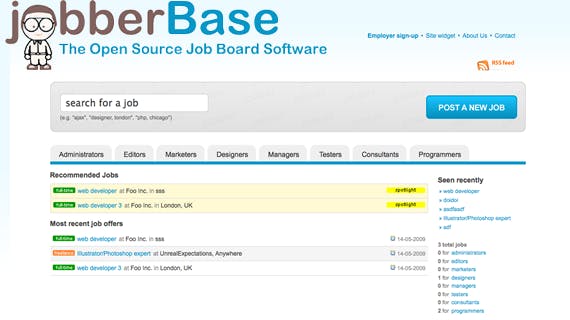 jobberBase Screenshot 1