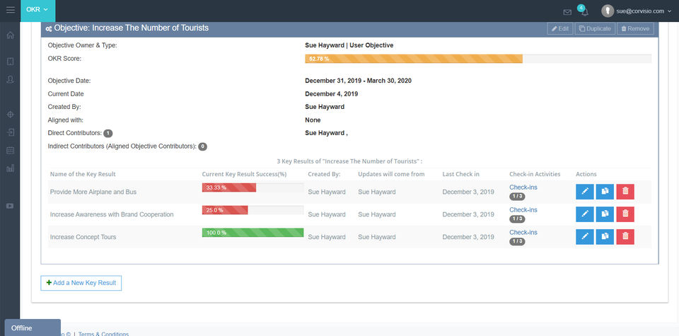 Corvisio OKR Screenshot 3