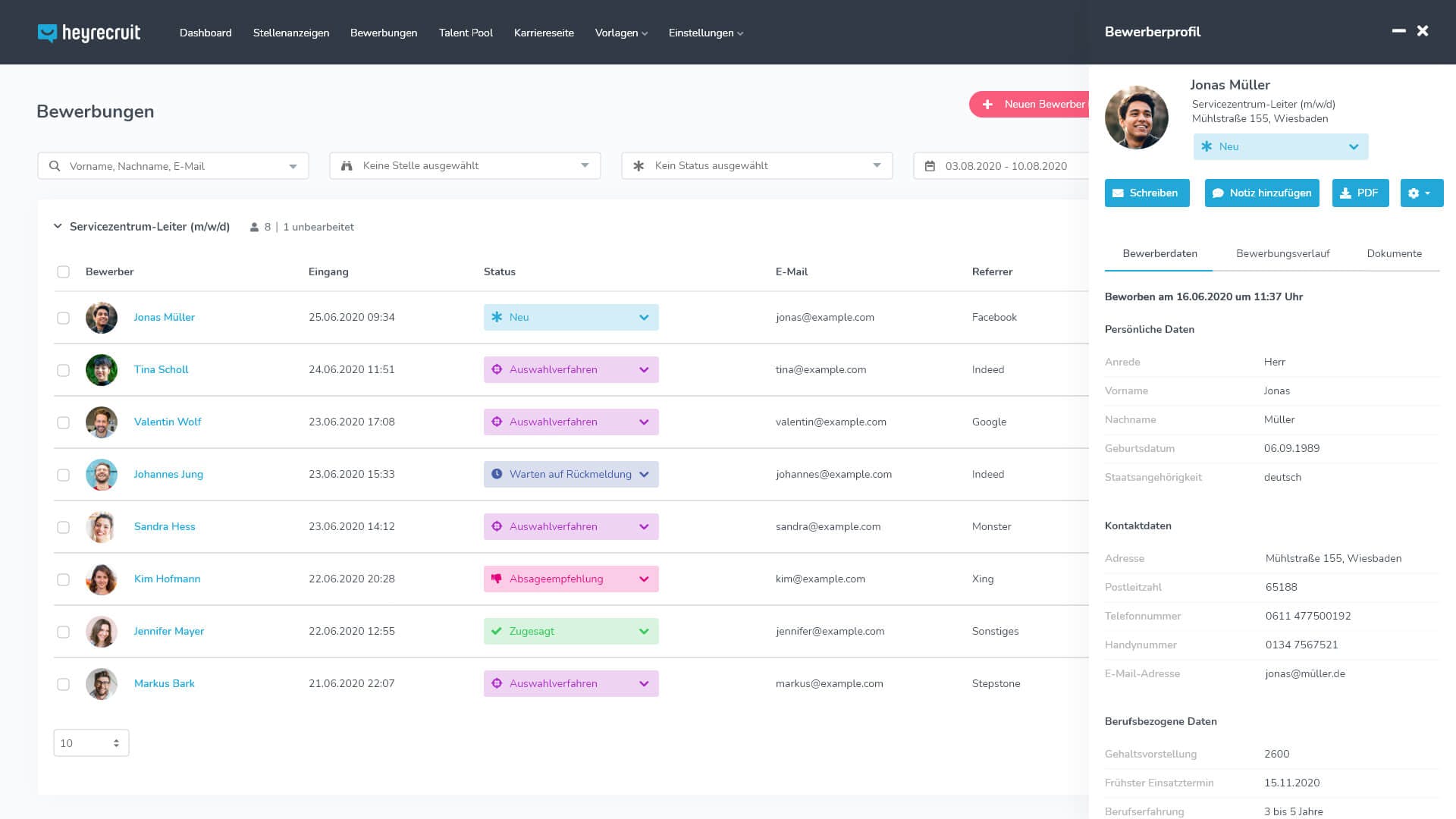 Heyrecruit Screenshot 2