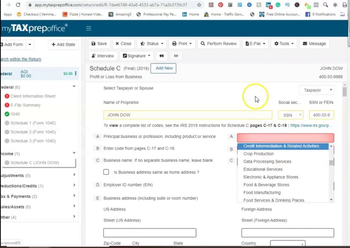 MyTAXPrepOffice Screenshot 1