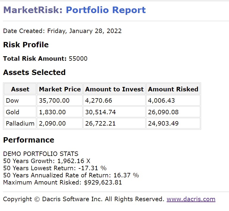 MarketRisk Screenshot 2