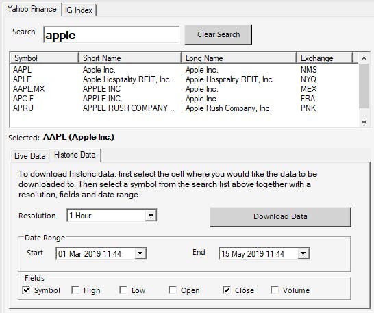 Excel Price Feed Screenshot 4