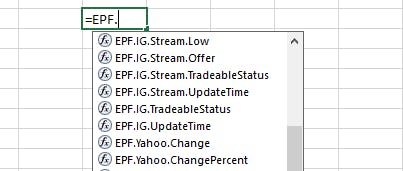 Excel Price Feed Screenshot 5