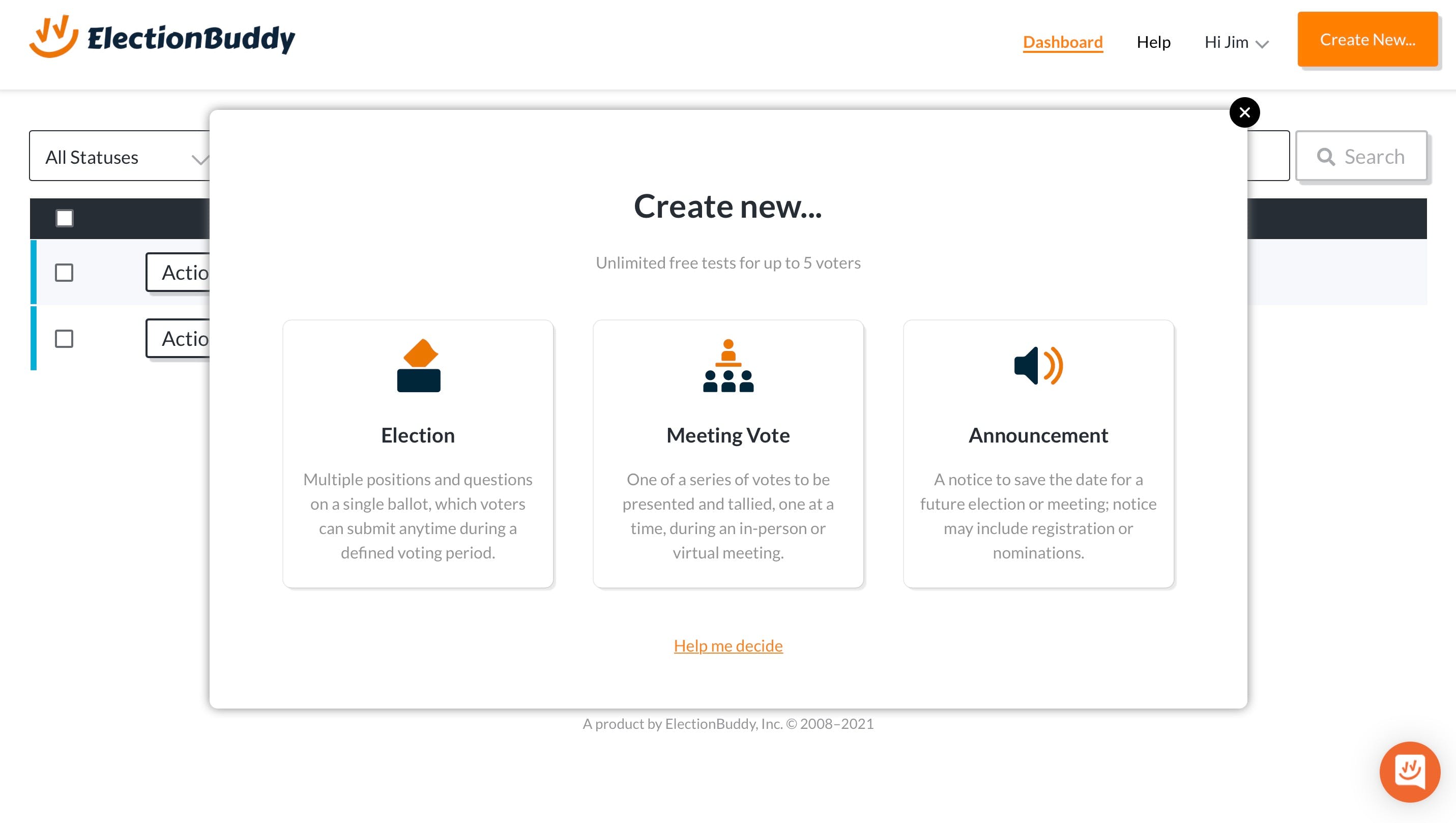 ElectionBuddy Screenshot 1