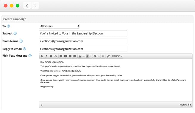 eBallot Screenshot 2