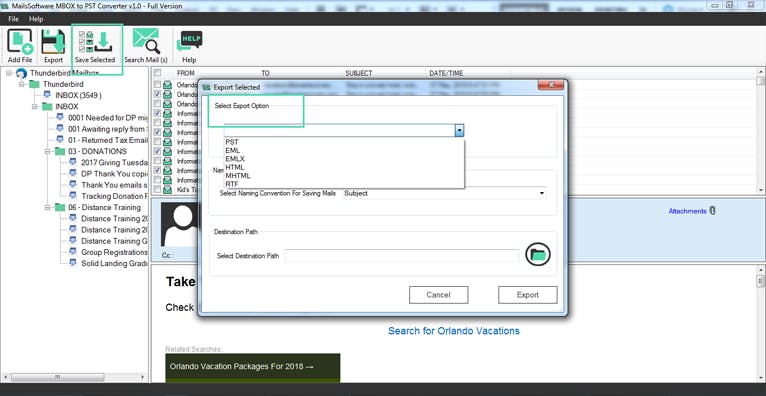 MailsSoftware MBOX to PST Converter Screenshot 3