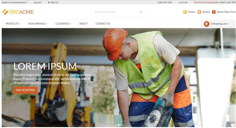 OroCommerce Screenshot 1