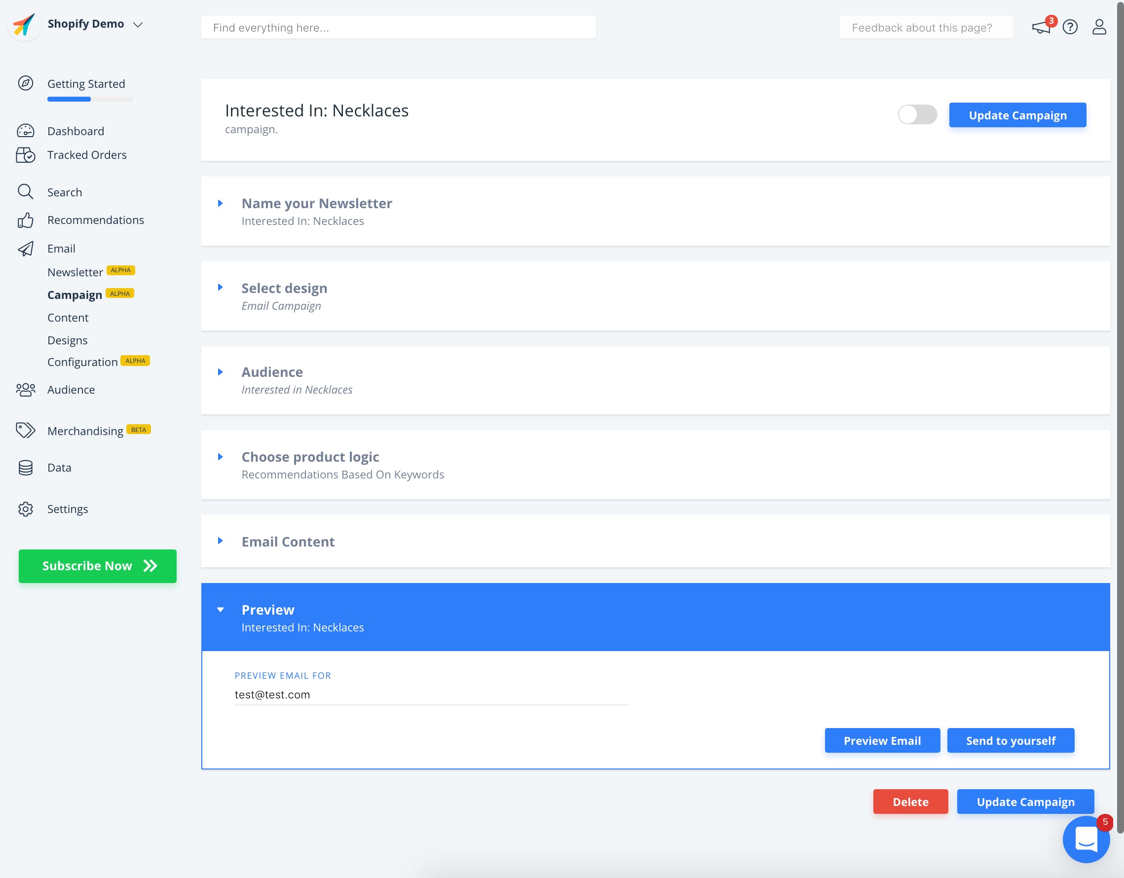 Clerk.io Screenshot 2