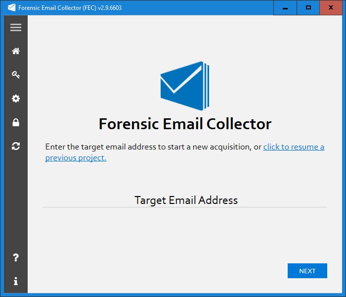Forensic Email Collector Screenshot 1