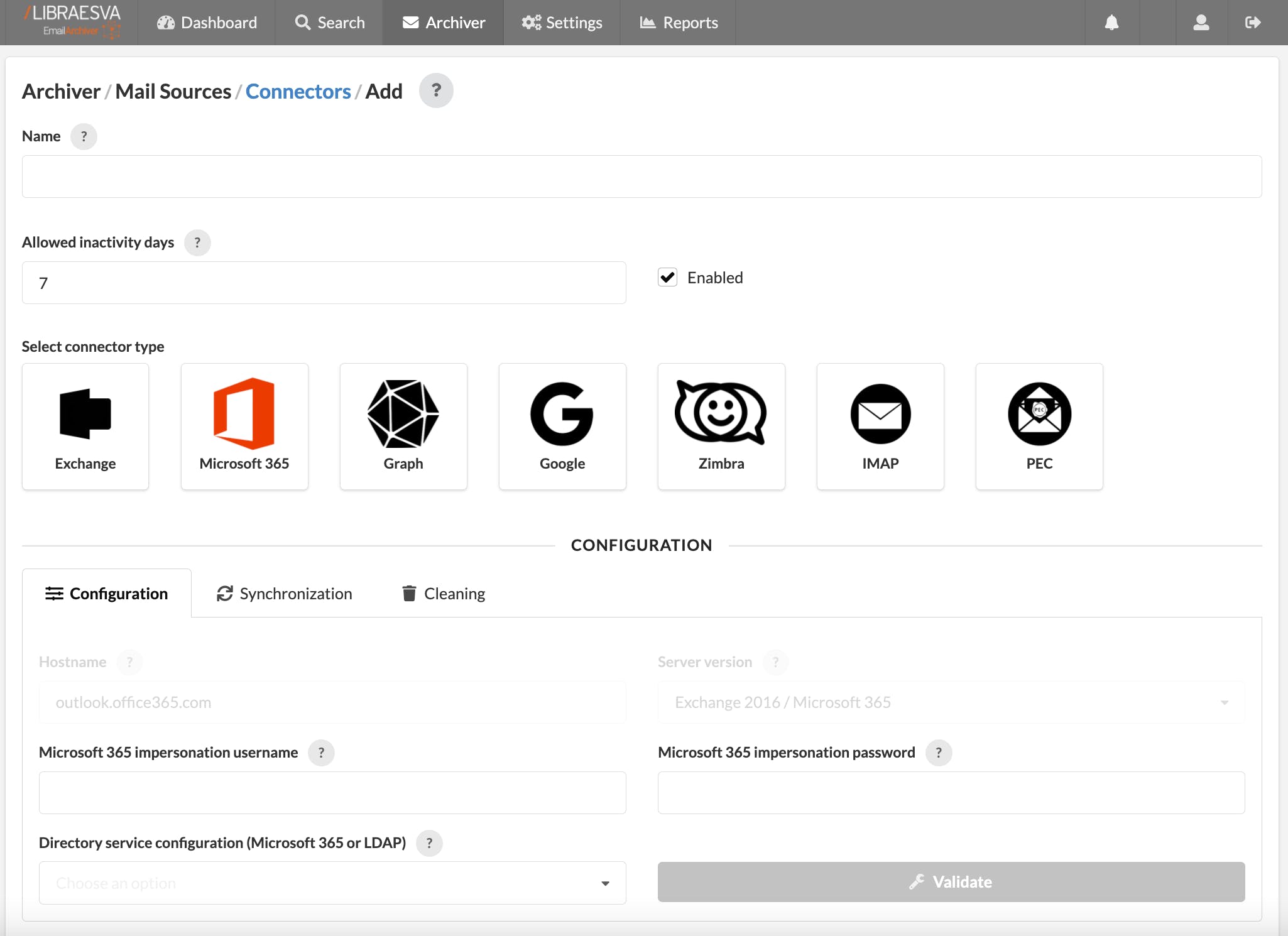 Libraesva Email Archiver Screenshot 2