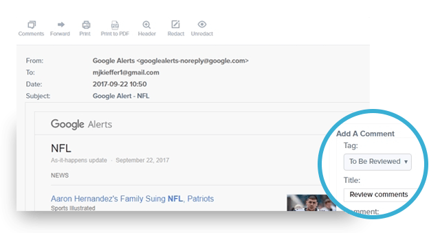 Email Archiving Screenshot 3