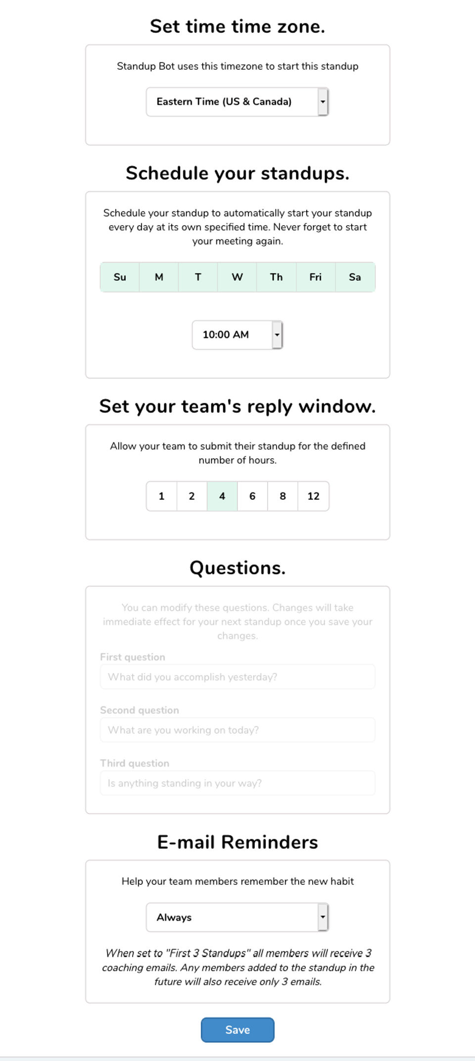 Standup Bot Screenshot 2