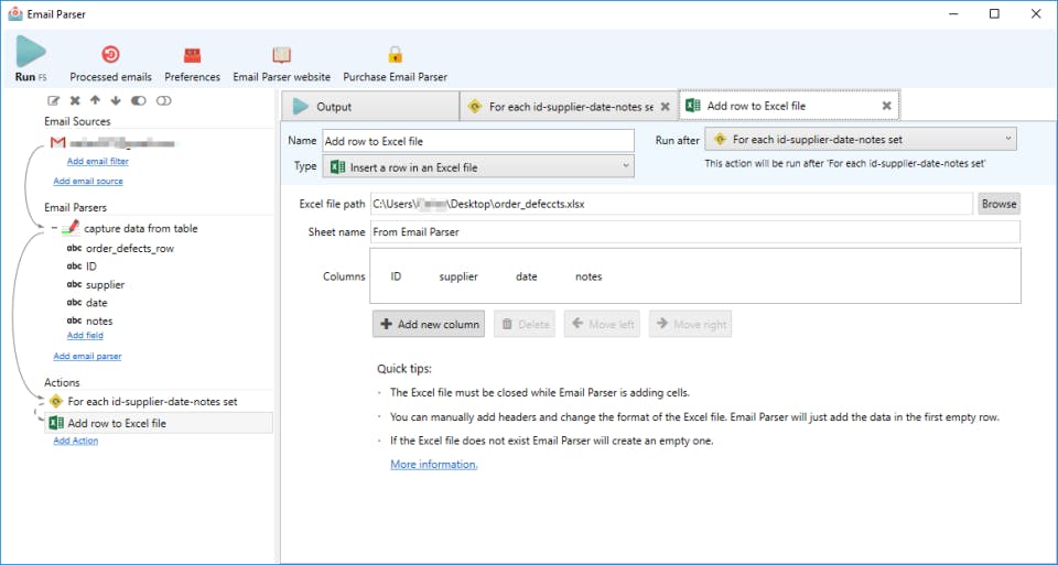 Email Parser Screenshot 1