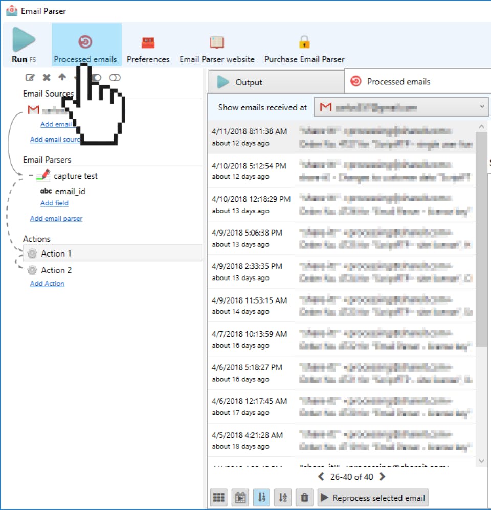 Email Parser Screenshot 3
