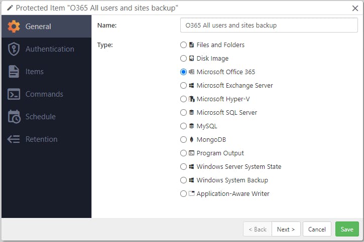 Comet Backup Screenshot 1