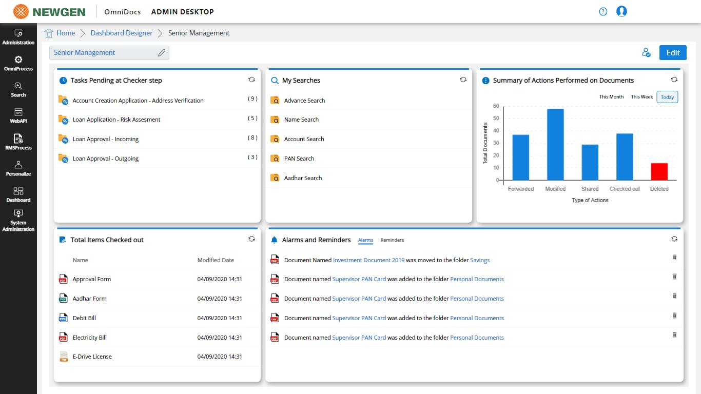 Newgen Enterprise Content Management Screenshot 1