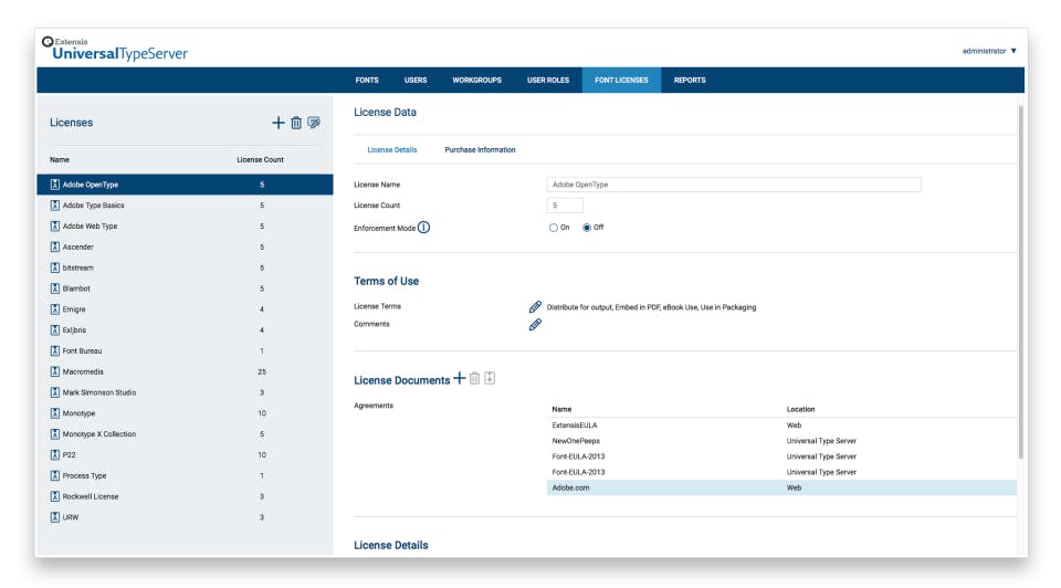 Universal Type Server Screenshot 2