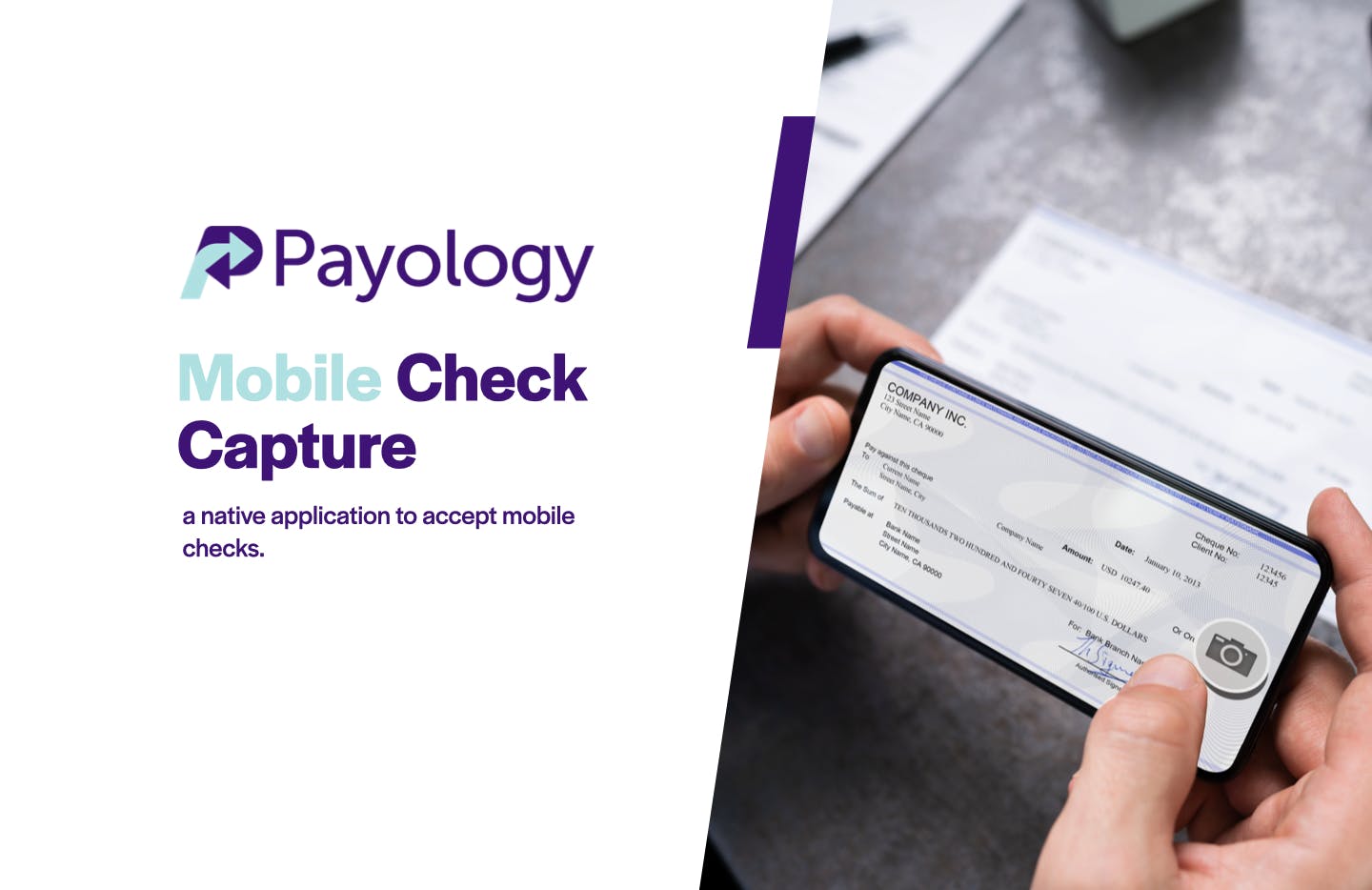 Payology Mobile Check Capture Screenshot 1