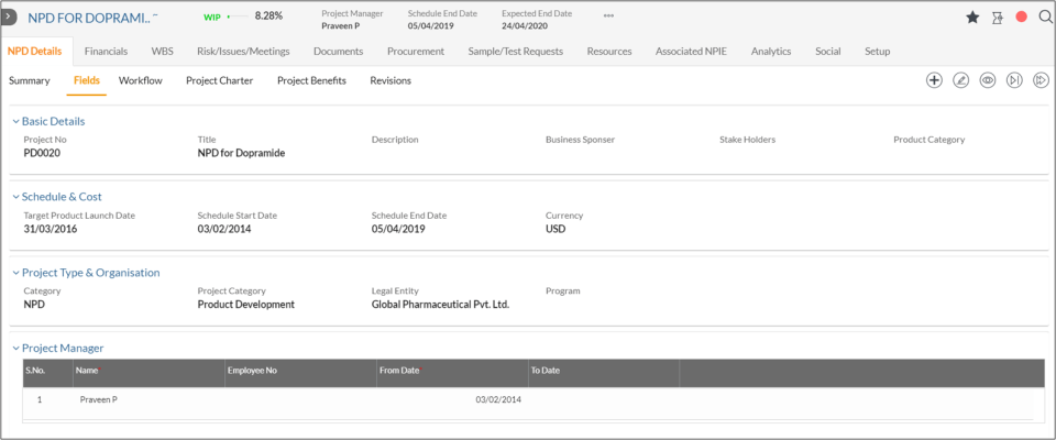 ProductDossier PSA Screenshot 2