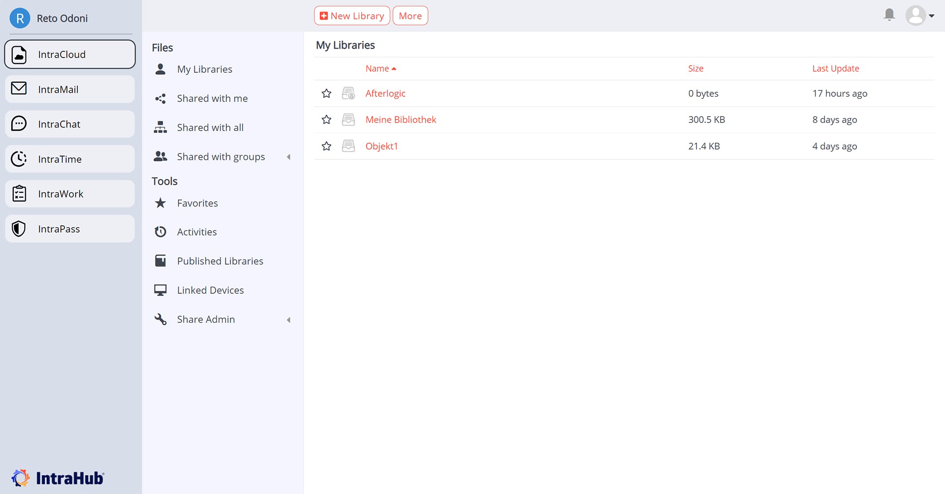 IntraHub Screenshot 2