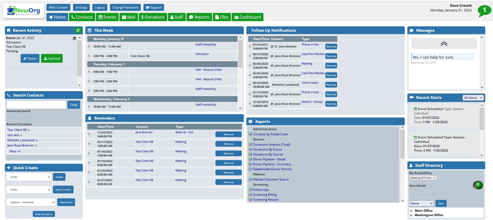 NewOrg Screenshot 2
