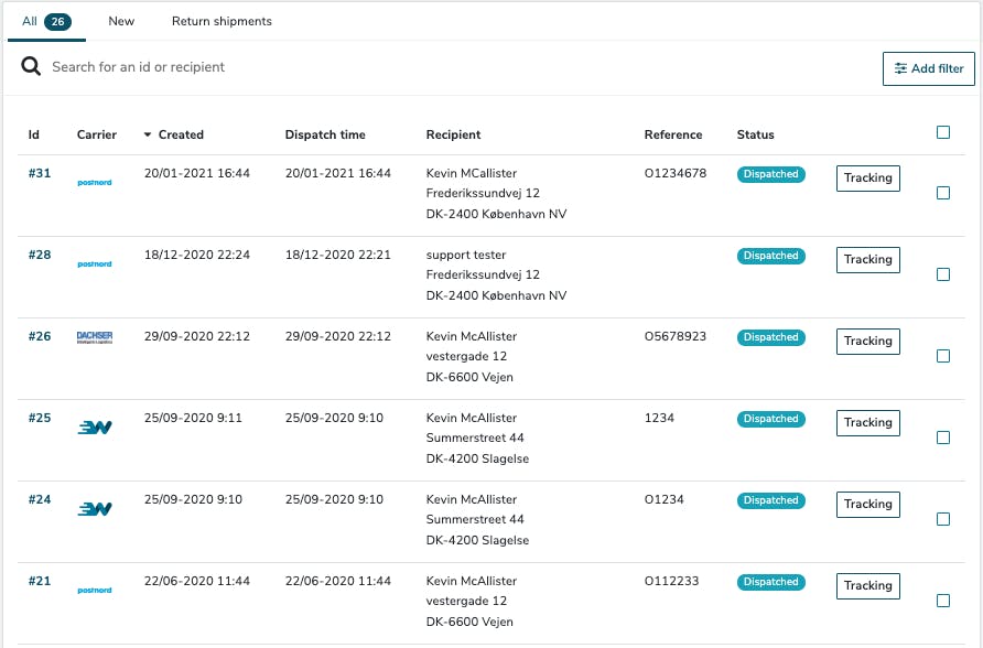 Webshipper Screenshot 2