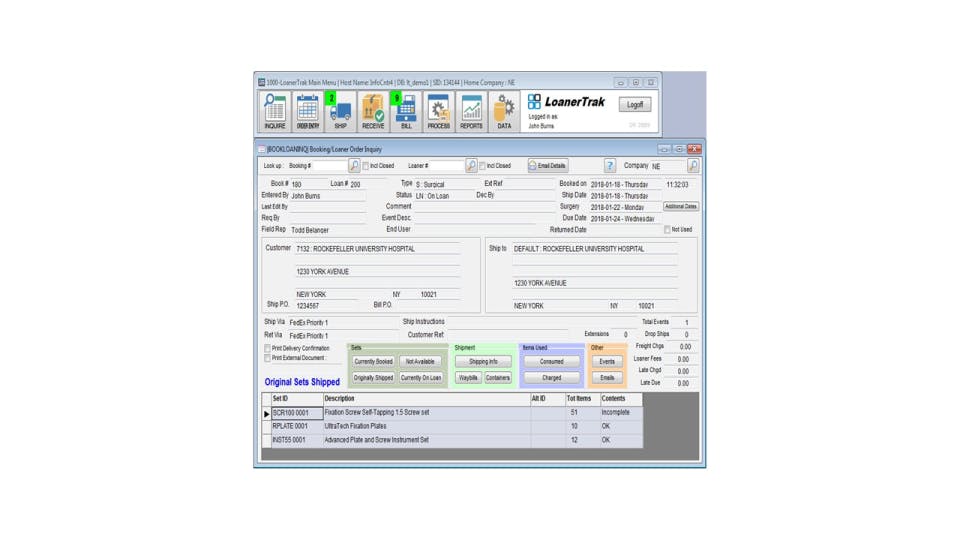LoanerTrak Screenshot 1