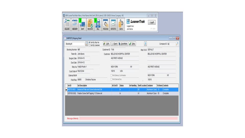 LoanerTrak Screenshot 2