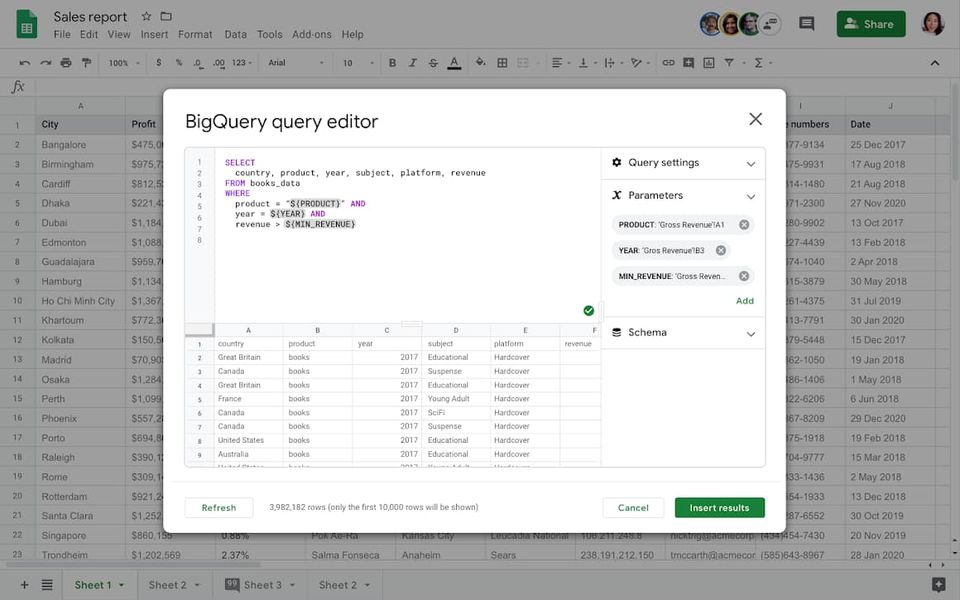 Google Sheets Screenshot 2