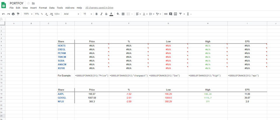 Google Sheets Screenshot 4