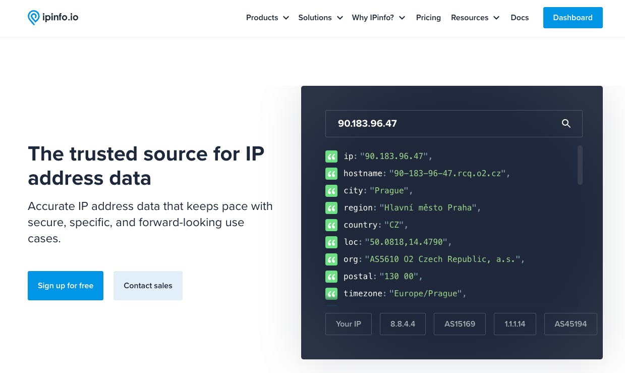 IPinfo Screenshot 1