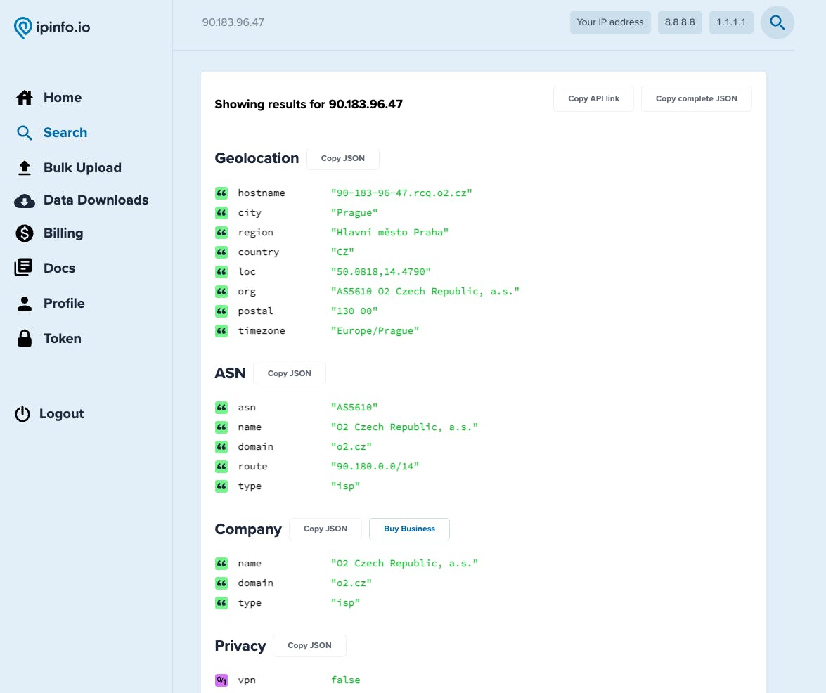 IPinfo Screenshot 5