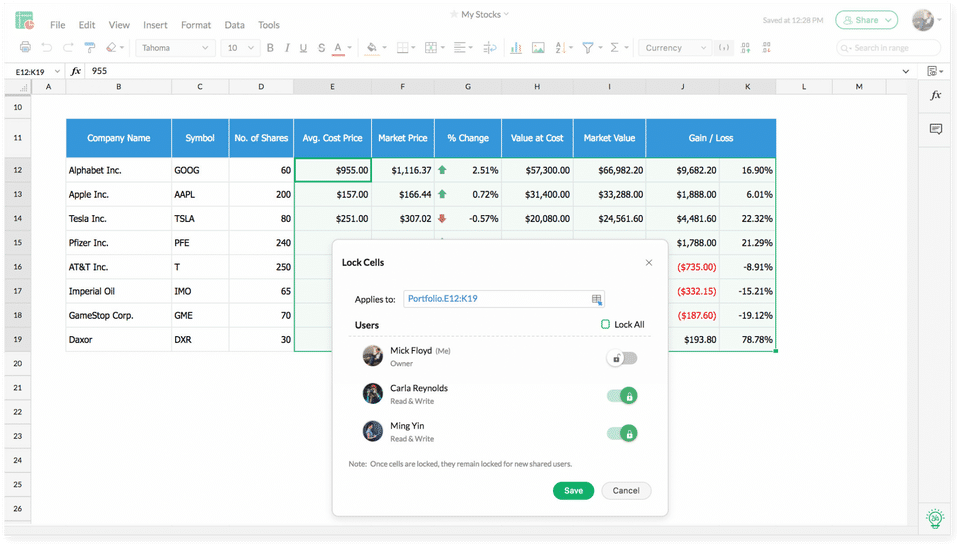 Zoho Sheet Screenshot 2