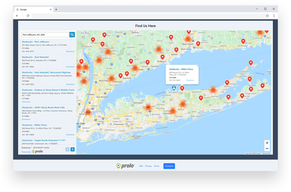 Prolo Store Locator Screenshot 3
