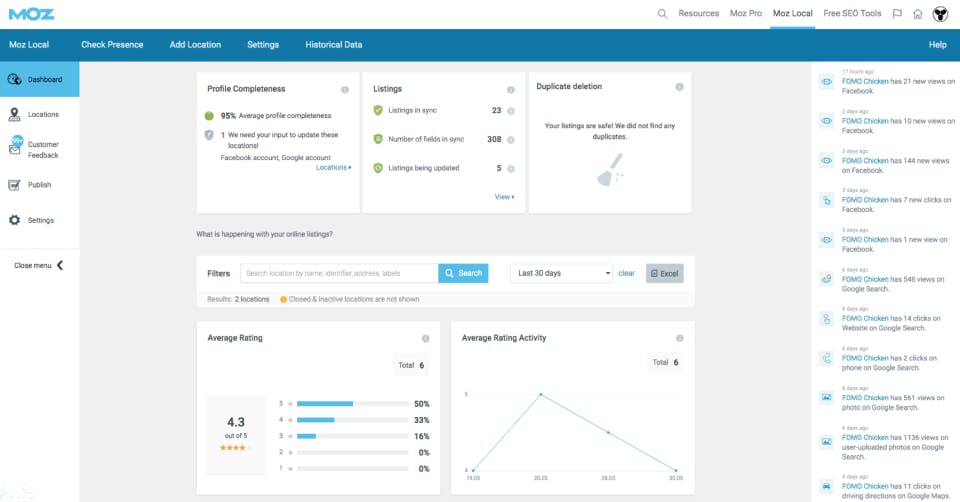 Moz Local Screenshot 1