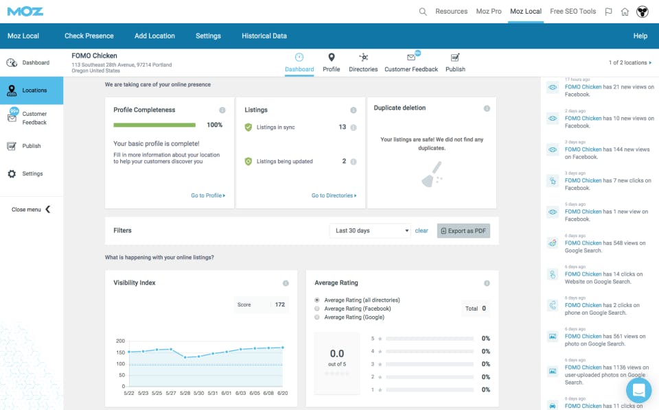 Moz Local Screenshot 3