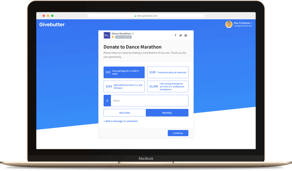 Givebutter Screenshot 1