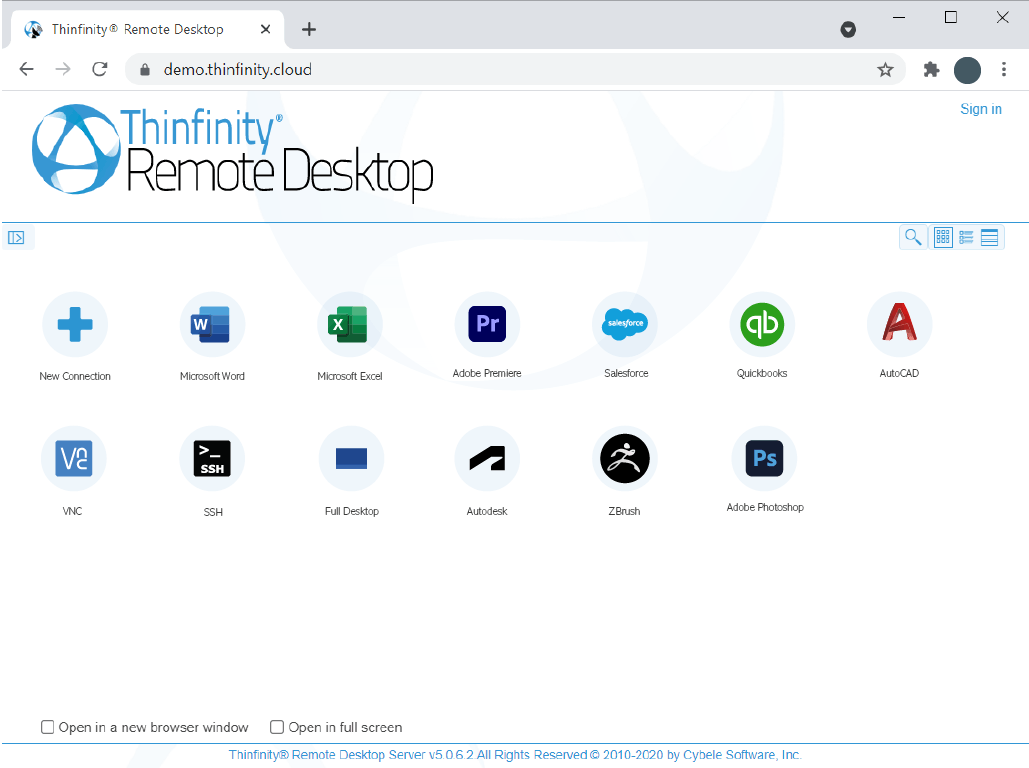 Thinfinity Remote Desktop Screenshot 1