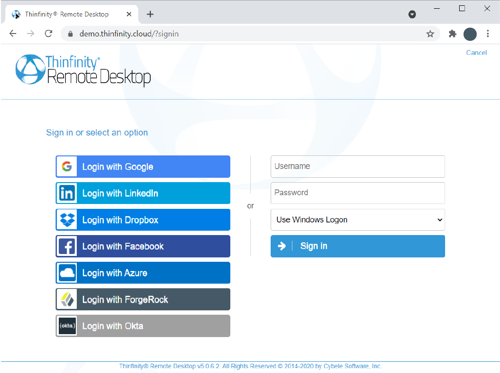 Thinfinity Remote Desktop Screenshot 2