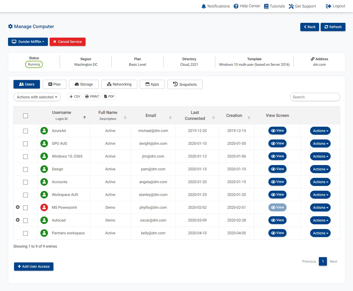 V2 Cloud WorkSpaces Screenshot 2